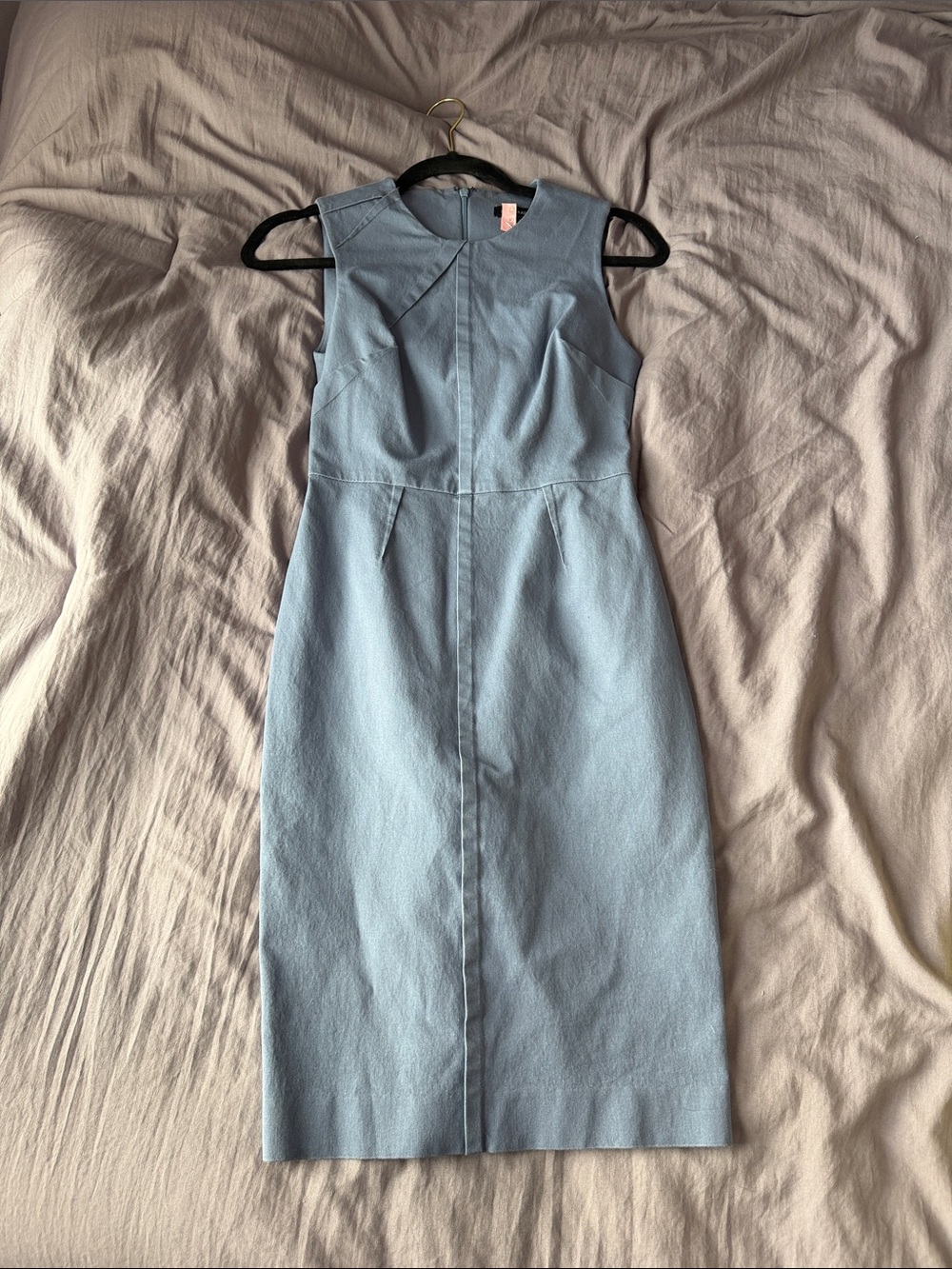 Sleeveless Light Blue Sheath Dress - Elegant Women's Dress
